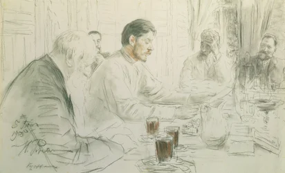 Maxim Gorki (1868-1936) lisant son poème, 